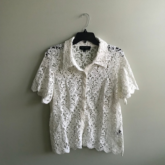 Lace button down shirt - Picture 1 of 3
